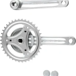 Prowheel Fahrrad Kurbel einfach Kurbelgarnitur 170 mm Fahrradkurbel 38 Zähne Vierkant E Bike schwarz