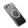 ür Apple iPhone 17e / 16e  Frosted 360 Ring MagSafe TPU + PC Case Grau ^ Wigento