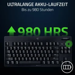 BlackWidow V4 Low-profile Tenkeyless HyperSpeed (Orange Switch), Schwarz (FUNK, Bluetooth, USB-C, Taktil, DE-Layout) ^ Razer Hot