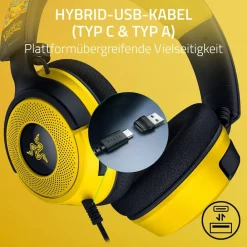 Kraken V4 X - Pokémon Edition Gaming-Headset (USB, PC, Mac. PlayStation, Nintendo Switch, Steam Deck, Android, iOS) ^ Razer Hot