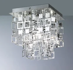 Deckenleuchte RL150, Deckenlampe, chrom 24x24cm ^ Reality Trio Sale