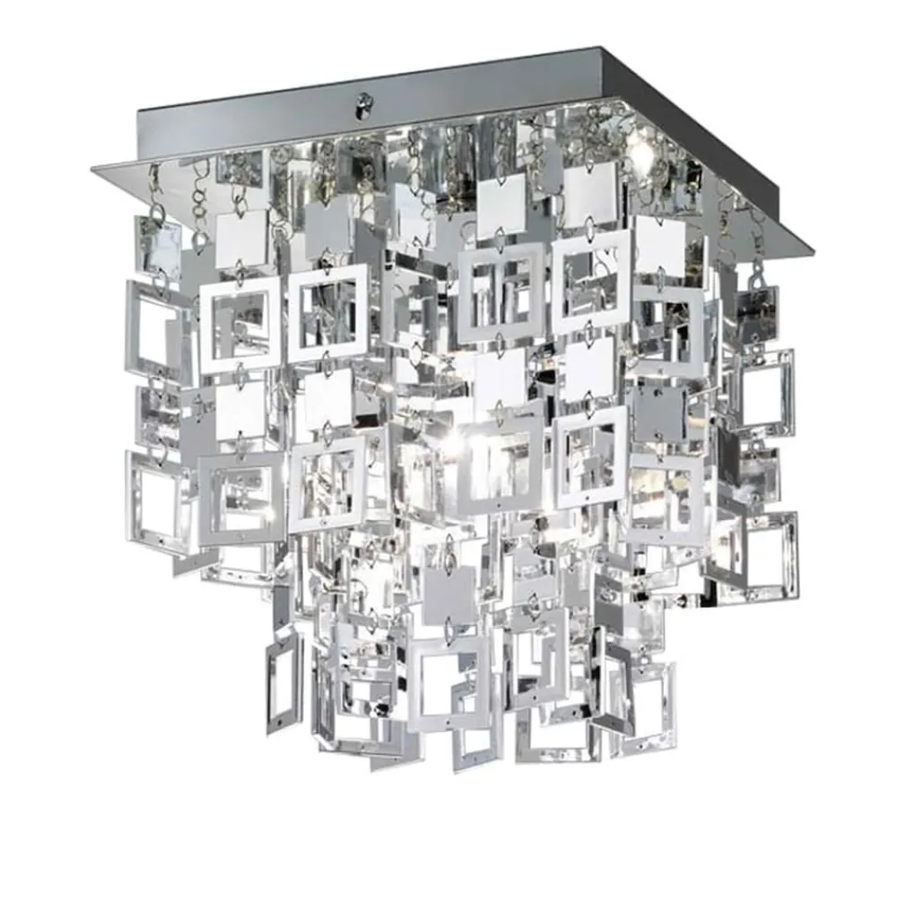 Deckenleuchte RL150, Deckenlampe, chrom 24x24cm ^ Reality Trio Sale
