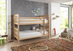 - Etagenbett Kick mit 2 Liegeflächen 90 x 200 cm, Buche massiv natur lackiert ^ Relita Discount