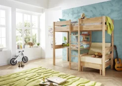 Zusatz-Sessel NOEL Buche massiv natur lackiert inkl. Sitzkissen ^ Relita Clearance