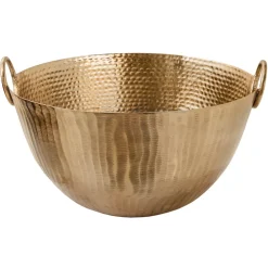 riess-ambiente Deko Schale ORIENT - 40cm Metall Hammerschlag Design Handgearbeitet gold Outlet