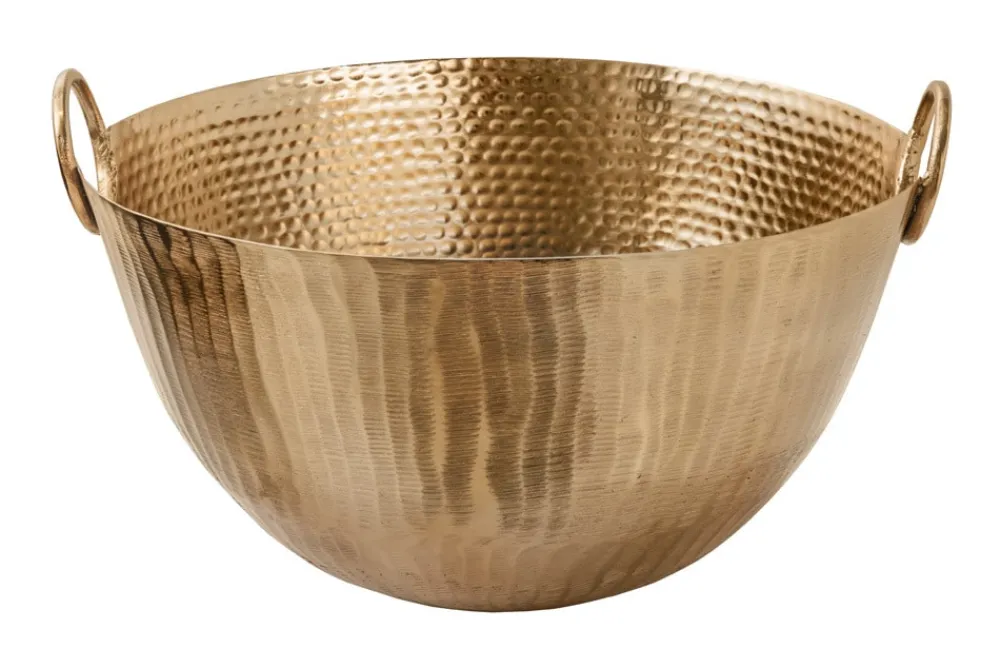 riess-ambiente Deko Schale ORIENT - 40cm Metall Hammerschlag Design Handgearbeitet gold Outlet