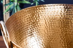 riess-ambiente Deko Schale ORIENT - 40cm Metall Hammerschlag Design Handgearbeitet gold Outlet