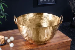riess-ambiente Deko Schale ORIENT - 40cm Metall Hammerschlag Design Handgearbeitet gold Outlet