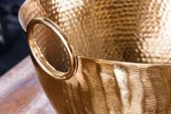 riess-ambiente Deko Schale ORIENT - 40cm Metall Hammerschlag Design Handgearbeitet gold Outlet