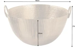 riess-ambiente Deko Schale ORIENT - 40cm Metall Hammerschlag Design Handgearbeitet gold Outlet