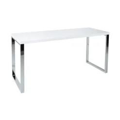Schreibtisch WHITE DESK - 140cm Hochglanz Bürotisch modern ^ riess-ambiente Discount
