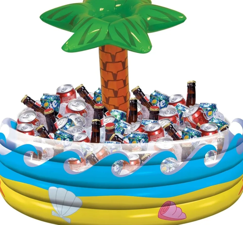 amscan riethmüller Aufblasbarer Getränkekühler Palme Party Sommer Pool Tropical Bar Zubehör Clearance