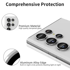 + Ring für Linse Samsung Galaxy S25 Ultra 5G Aluminium H9 robust Lila ^ Wigento Hot
