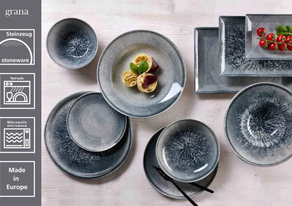 Ritzenhoff & Breker Brunch-Set Grana 12er Set blau-grau