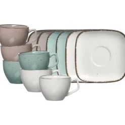 Ritzenhoff & Breker Espressotassen mit Untertassen Casa 80 ml 6er Set bunt Sale
