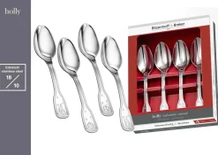 Ritzenhoff & Breker Kaffeelöffel-Set Holly 14,2 cm 4er Set silber Hot