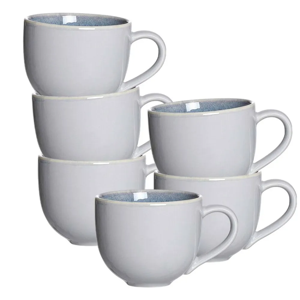 Ritzenhoff & Breker Kaffeetassen Skagen Stone 220 ml 6er Set grau
