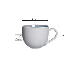 Ritzenhoff & Breker Kaffeetassen Skagen Stone 220 ml 6er Set grau