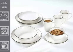 Ritzenhoff & Breker Kombi-Set Adela 20er Set grau
