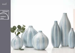 Ritzenhoff & Breker Kugelvase Reef 25 cm weiß-blau Best