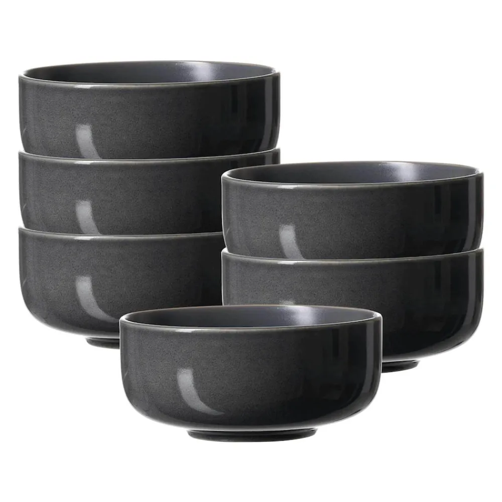 Ritzenhoff & Breker Müslischalen Toledo ø 14,5 cm 6er Set dunkelgrau Discount