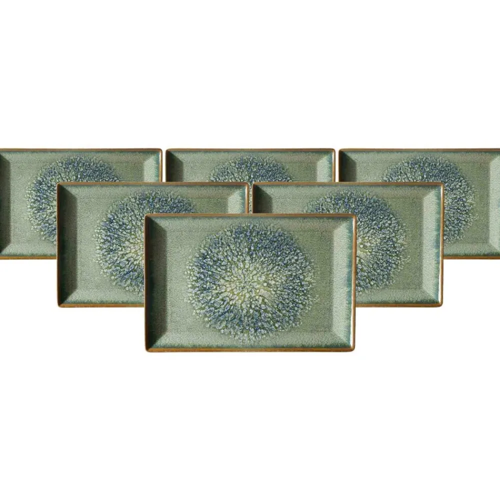 Ritzenhoff & Breker Servierplatten Verde 30 x 20 cm 6er Set grün Outlet
