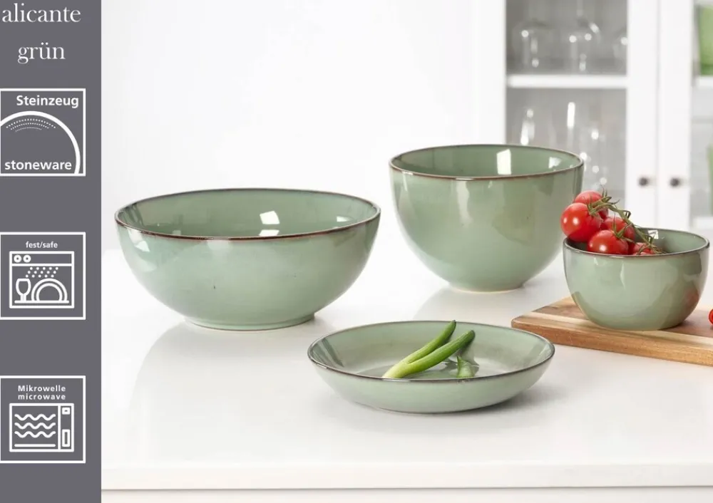 Ritzenhoff & Breker Suppenteller Alicante ø 21 cm 6er Set Grün Outlet