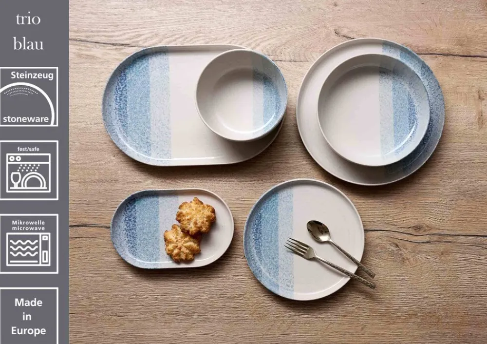 Ritzenhoff & Breker Teller-Set Trio 18er Set Blau