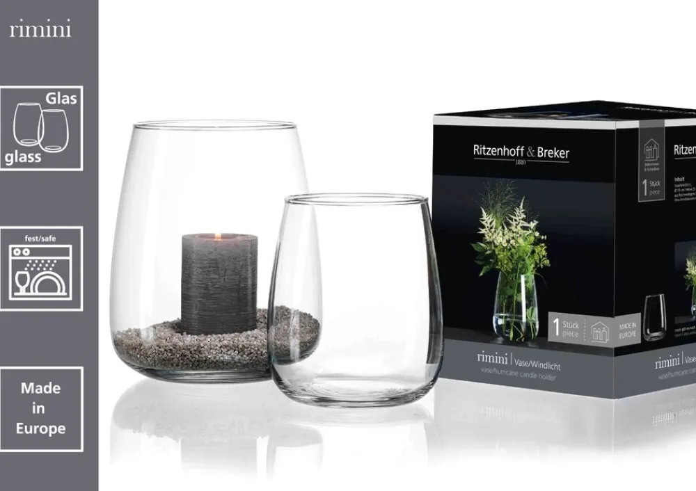 Ritzenhoff & Breker Vase Rimini 18 cm transparent Sale