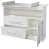 Kinderzimmerset 'Maren', inkl. Kombi-Bett ca. 70 x 140 cm, Wickelkommode breit & Schrank 3-türig, weiß ^ Roba New