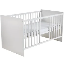Kinderzimmerset 'Maren', inkl. Kombi-Bett ca. 70 x 140 cm, Wickelkommode breit & Schrank 3-türig, weiß ^ Roba New