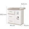 Kinderzimmerset 'Moritz', 3-teilig, mit Kinderbett ca. 70 x 140 cm, Wickelkommode & Schrank, weiß ^ Roba New