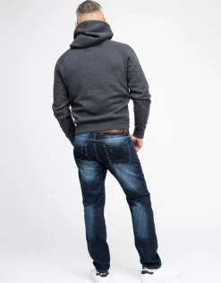 Rock Creek Jeans Comfort Fit Used-Look Blau Best