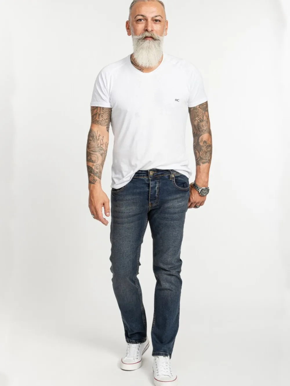 Rock Creek Jeans Regular Fit Dunkelblau Sale