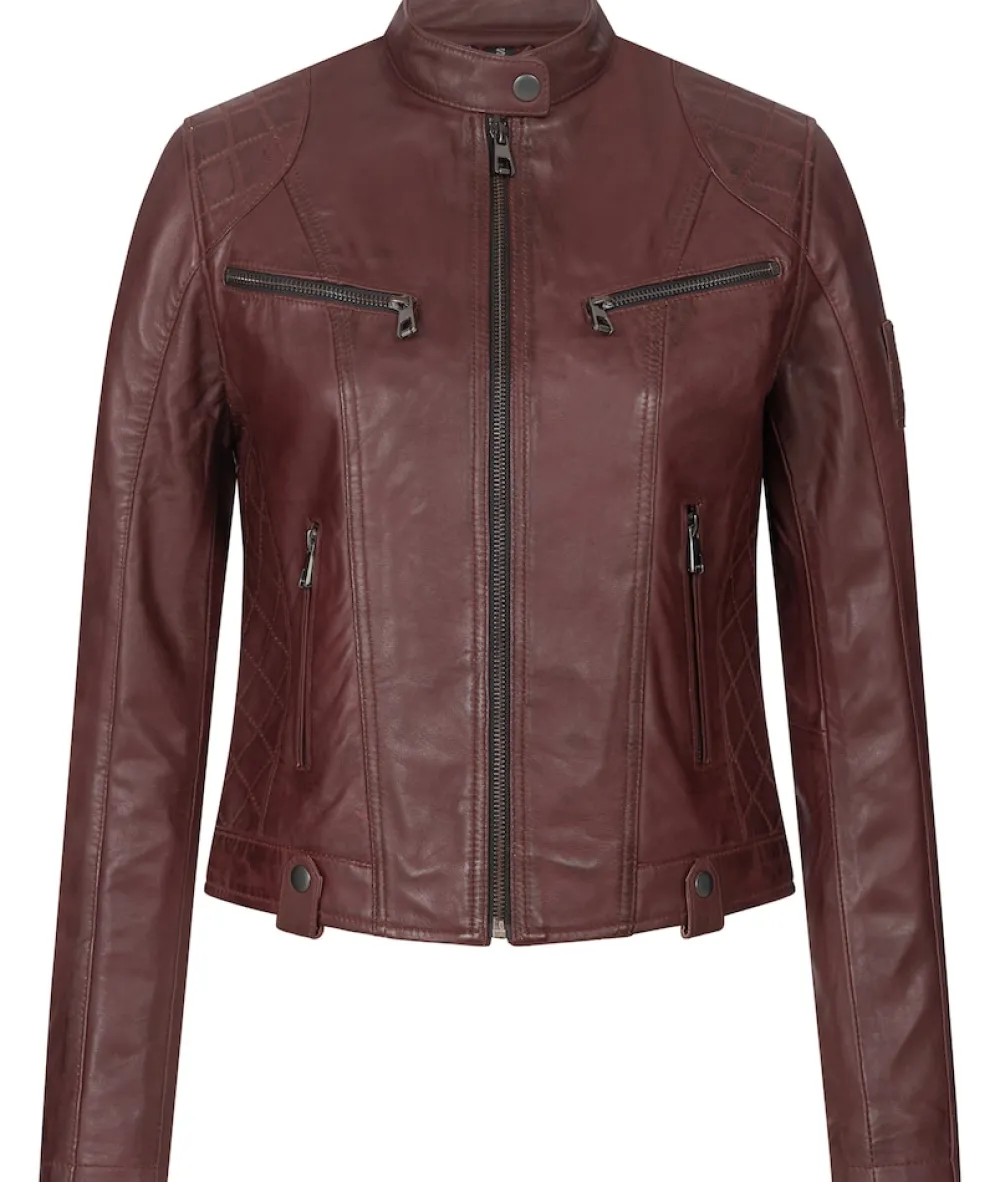 Rock Creek ederjacke Weinrot Discount