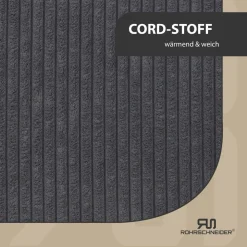 Rohrschneider Hundesofa gepolstert Cord breit Beige Hot
