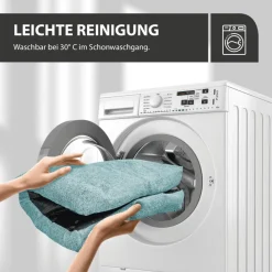 Tierkissen Gr. Posterstoff Türkis + faltbarer Reisenapf ^ Rohrschneider Discount