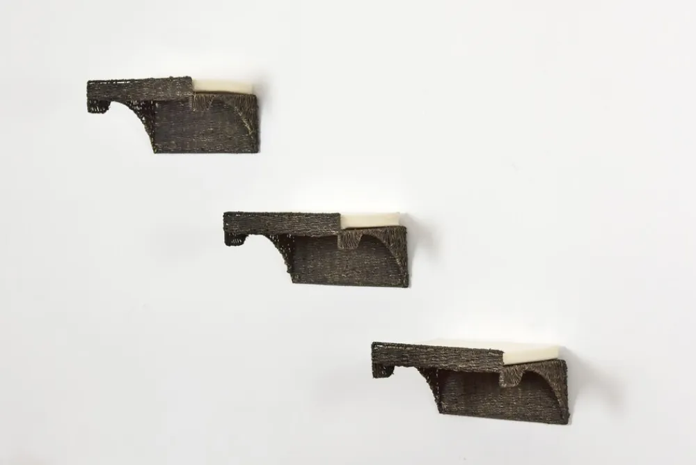 Rohrschneider Wandmulde Seegras 3er Set Schwarz