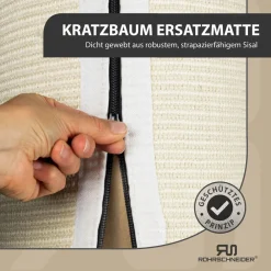 Lycce Rohrschneider XXL Kratzbaum FRIEDA – Kratztonne XXL | austauschbare Kratzmatten | stabil | extra breite Säule | Cord-Bezug waschbar | Kratzbaum für große, mittlere und kleine Katzen | Cord dunkelgrau Sale