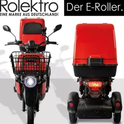 Rolektro , E-Carrier 25 V.3 Lithium, Rot, mit XXL-Koffer, 60V-32,5Ah Akku, 1000 Watt Sale
