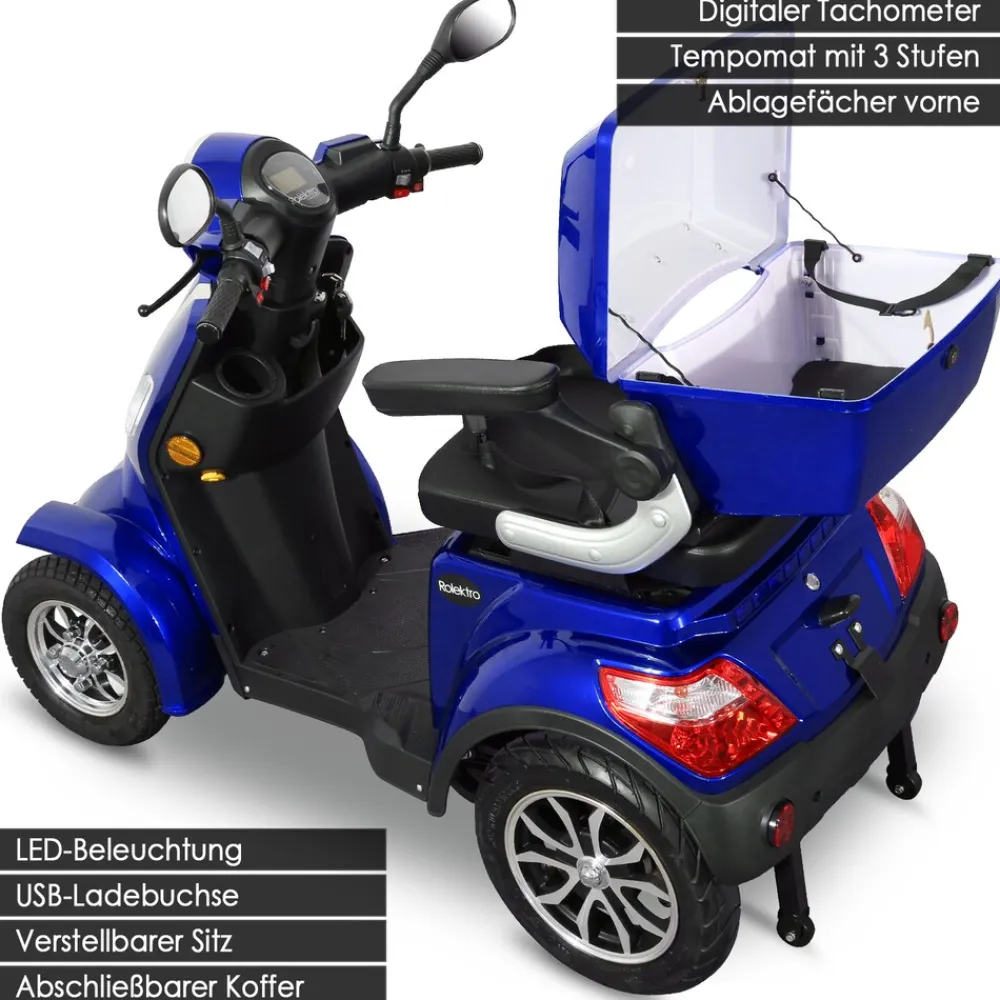 Rolektro E-Quad 25, Blau, 1000 Watt rot New