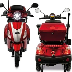 Rolektro , E-Trike 15 V.3 Lithium, Rot, 60-30AH Akku, 1000 Watt