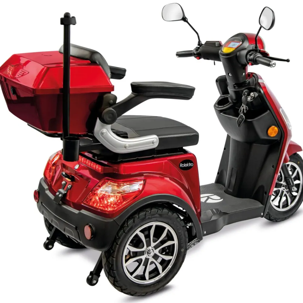 Rolektro , E-Trike 15 V.3 Lithium, Rot, 60-30AH Akku, 1000 Watt