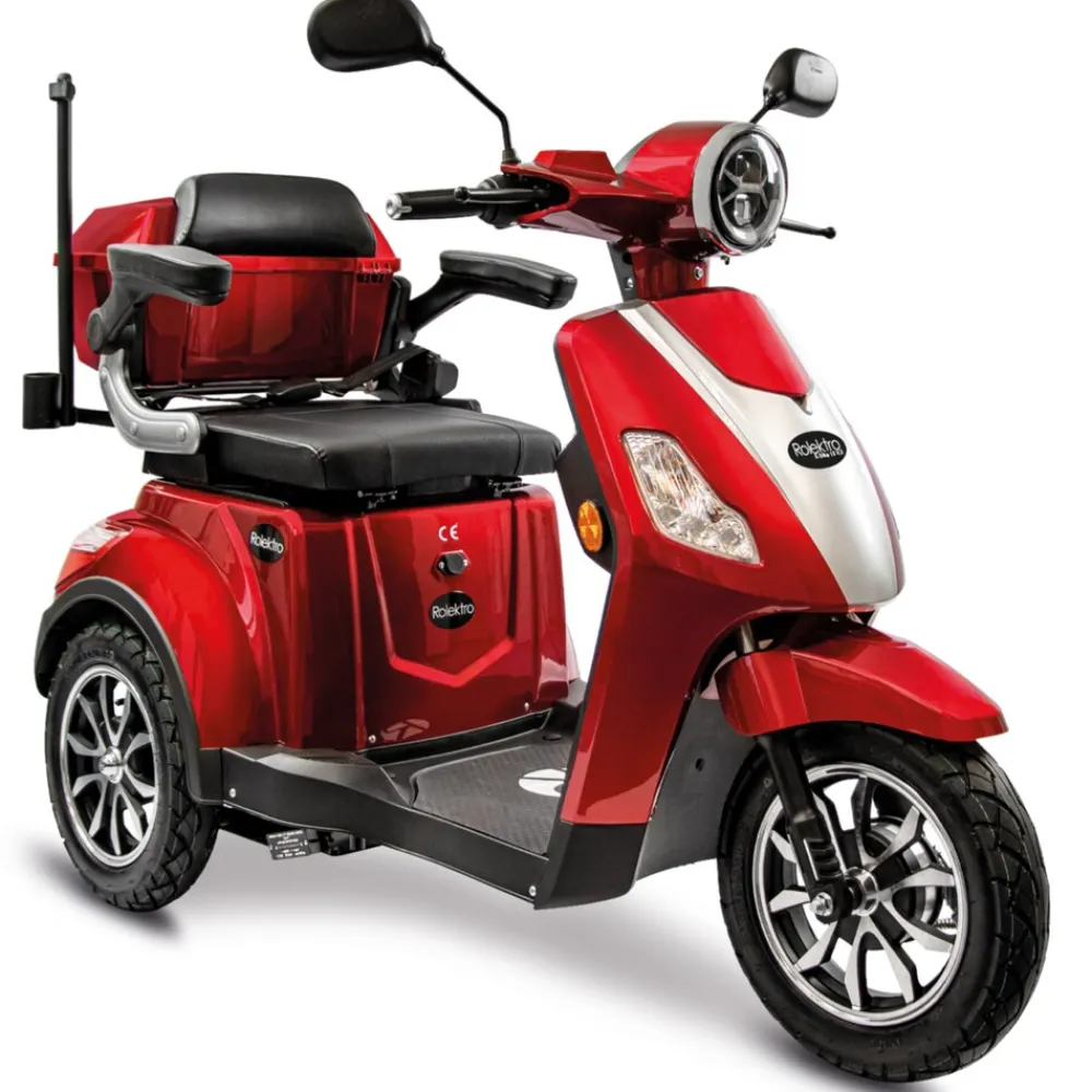 Rolektro , E-Trike 15 V.3 Lithium, Rot, 60-30AH Akku, 1000 Watt