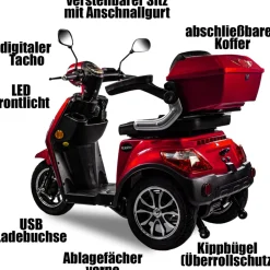 Rolektro E-Trike 25, V.3, Rot Sale