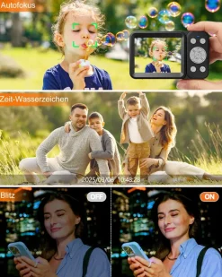 Compactline 64 Dual Screen Kompaktkamera (64 MP Digitalkamera mit 4K) ^ Rollei Sale