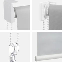 Rollo -D52, Fensterrollo Seitenzugrollo Jalousie, Sonnenschutz Verdunkelung blickdicht 120x160cm ~ weiß ^ MCW Best