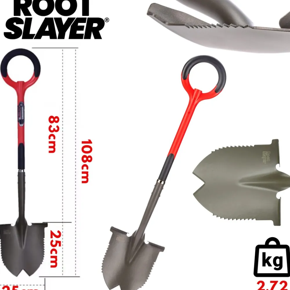 ® Radius Garden Wurzelschaufel mit Stiel Rundkopfschaufel ^ Root Slayer Outlet