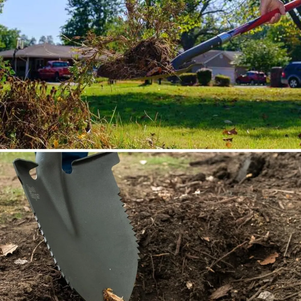 ® Radius Garden Wurzelschaufel mit Stiel Rundkopfschaufel ^ Root Slayer Outlet