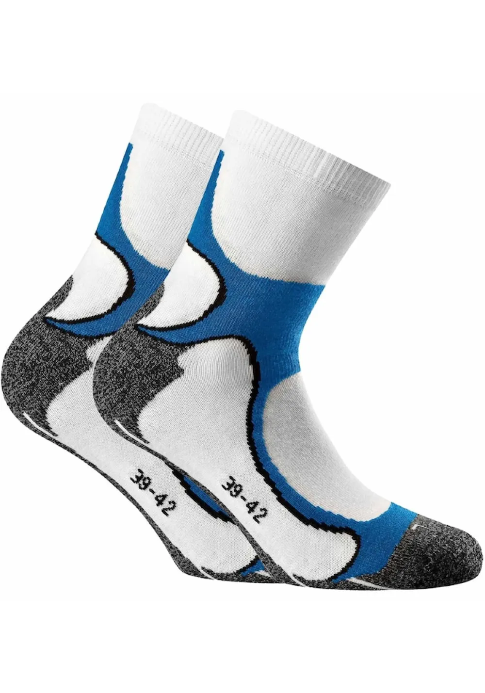 Rohner basic Running Quarter 2-er pack Unisex Socken Weiß/Blau Discount